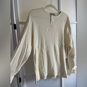 Fear of God Essentials Thermal Long Sleeve in “Buttercream”